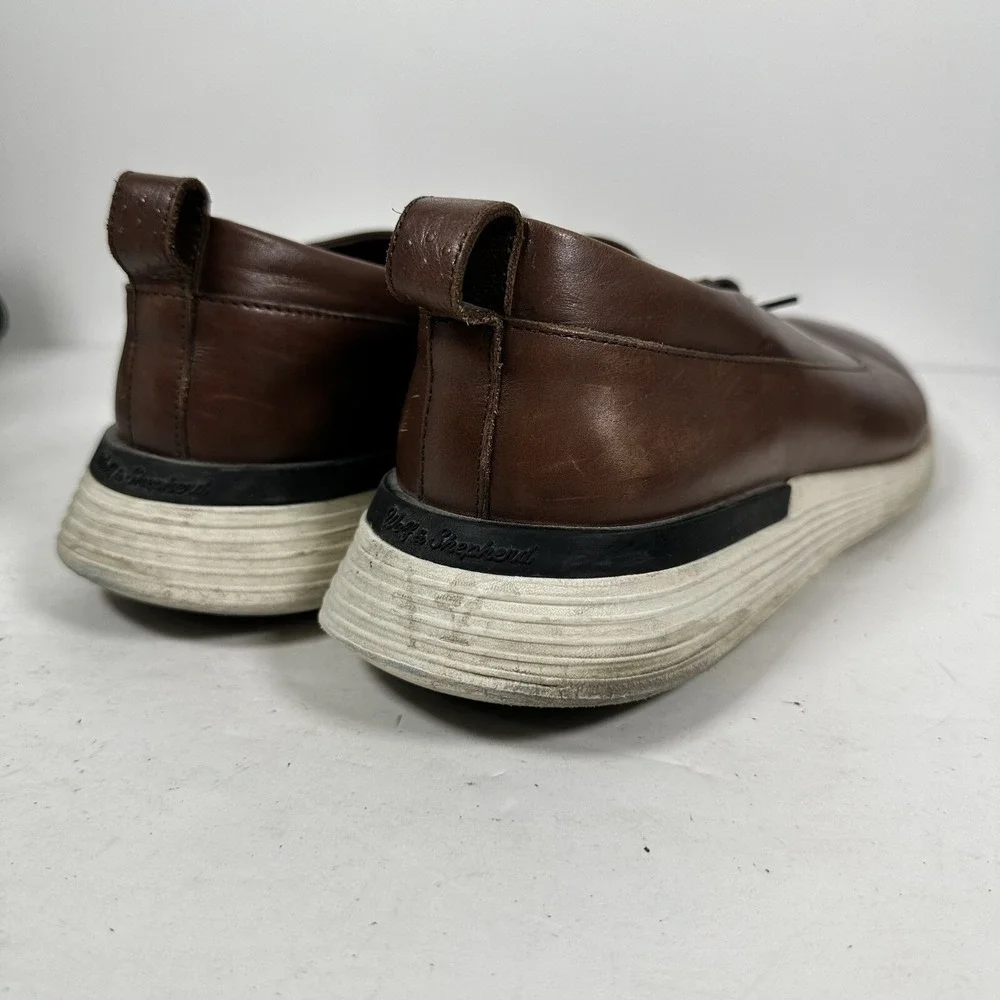 Wolf & Shepherd Mens Crossover‎ Longwing Oxfords Plain Toe Brown Leather 12M